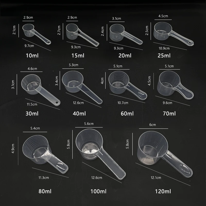40g 80ml plastic measuring spoon
