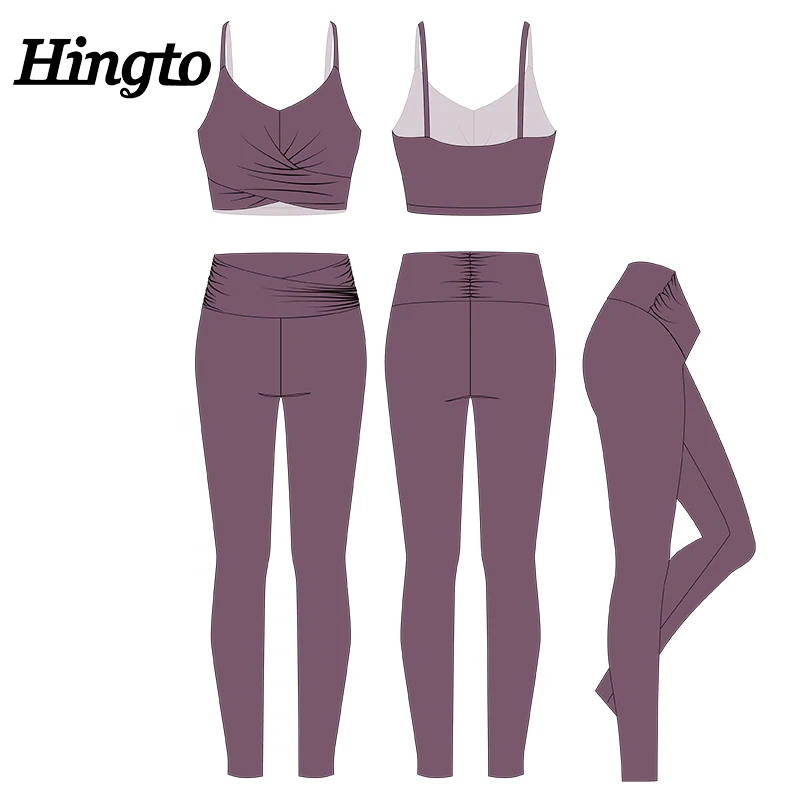 Новое поступление пикантные женские костюм для занятия йогой из 2 предметов сжатия фитнес колготки для женщин леггинсы спортивный комплект с бюстгальтером