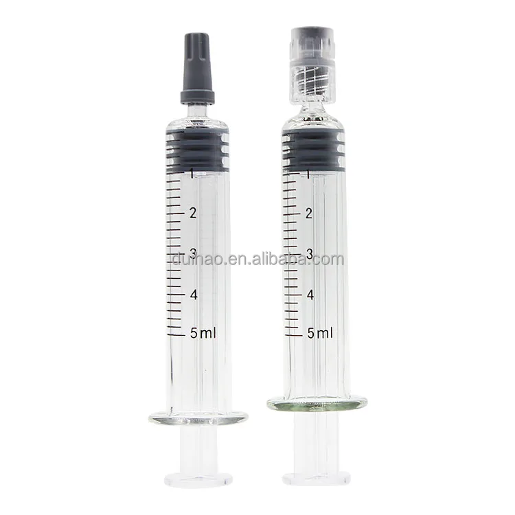 0.5/1/1.5/2.25/3/5/10 ml Luer Lock Syringes Medical Sterile with Graduated Glass Barrels