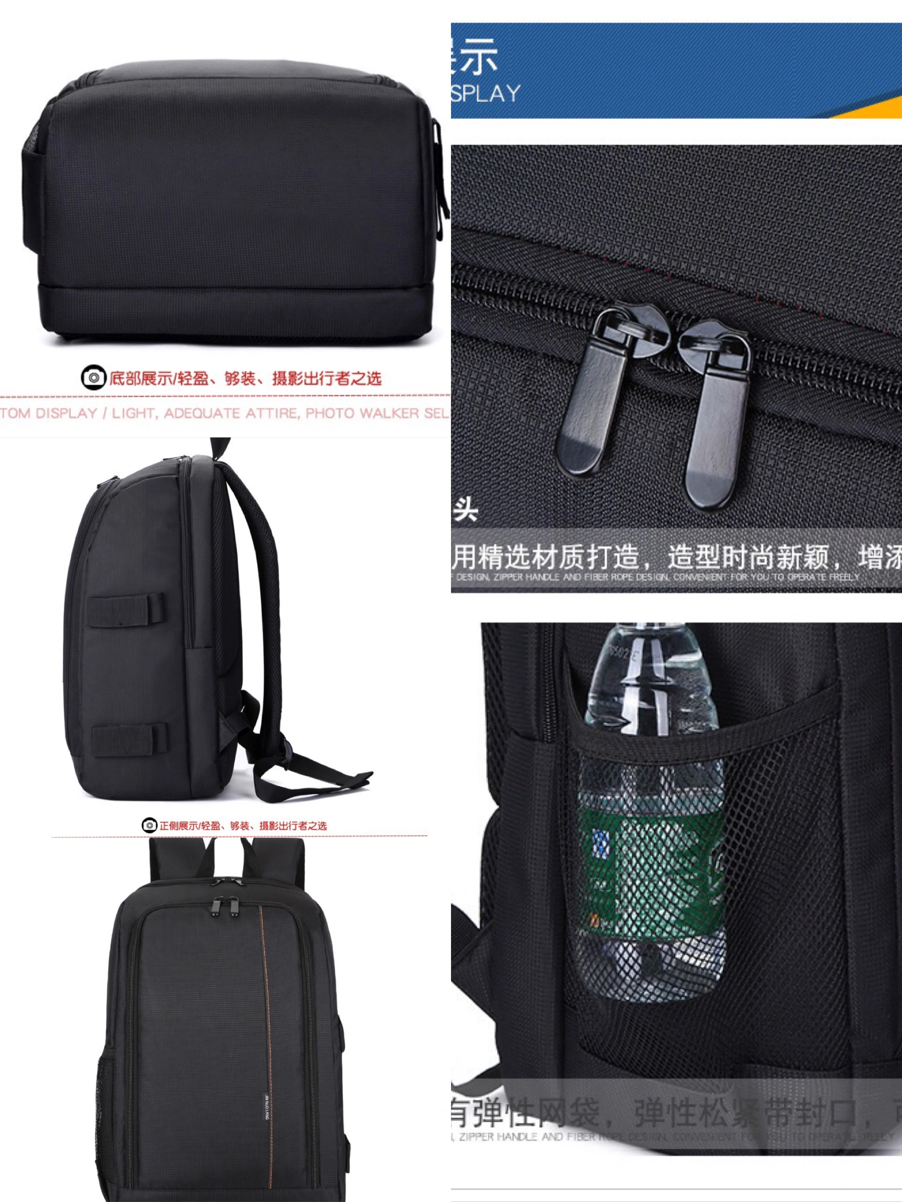 REAL FORT OEM ODM beg camera digital single lens reflex carrier backpack load shedding high quality nylon dslr camera bag