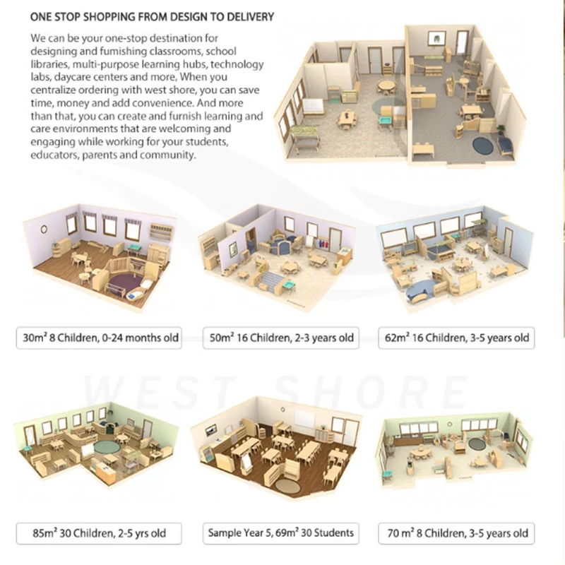 Montessori Kindergarten Daycare Furniture Kids Wooden Study Table Chair Set For Toddler Nursery Preschool Reggio Furniture