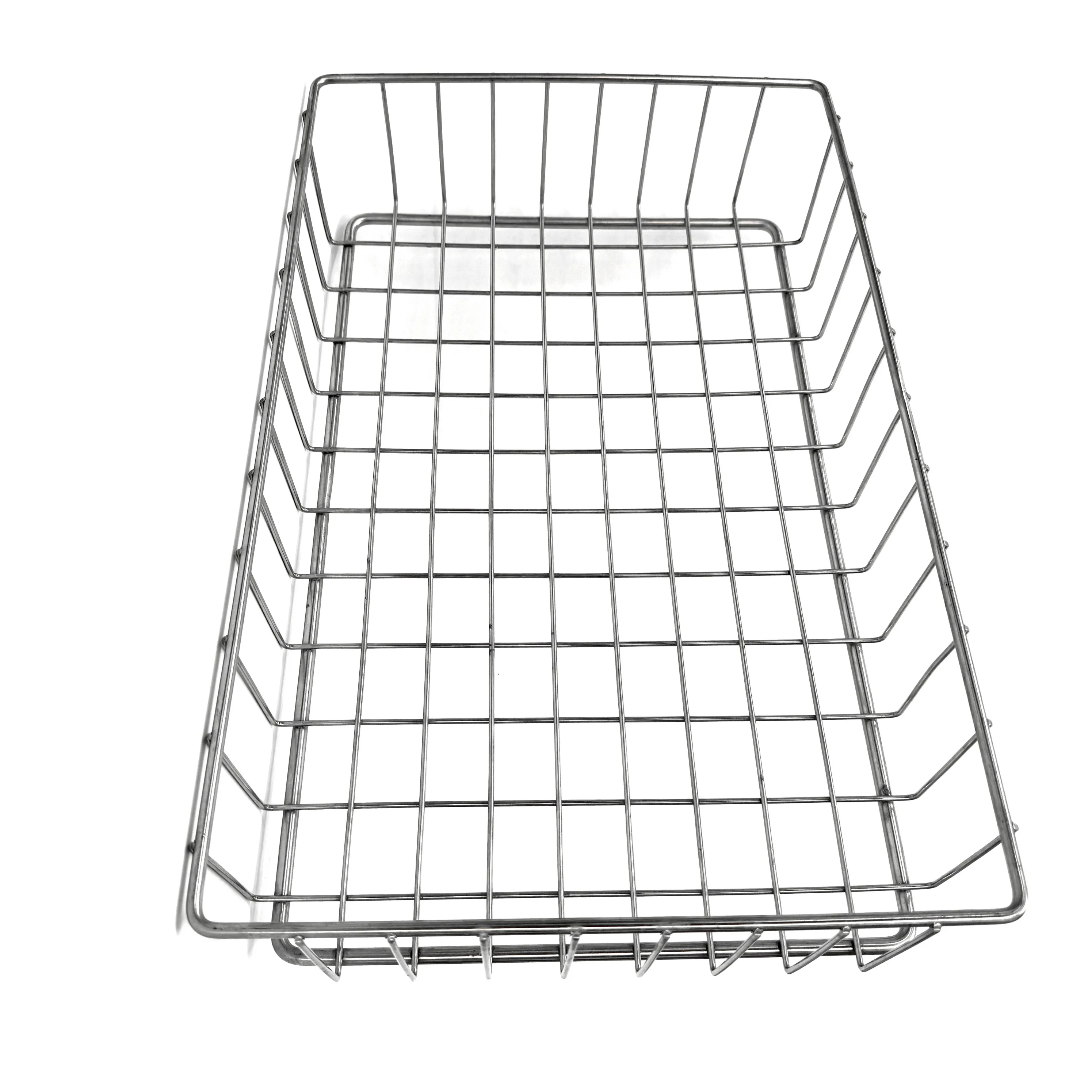 Wholesales Price Fruit Vegetable Wrought Iron Laundry Basket Modern Rectangle Wire Vintage Kitchen Metal Storage Basket