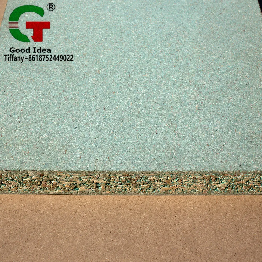 
HMR green color particle board melamine paper laminated chipboard 