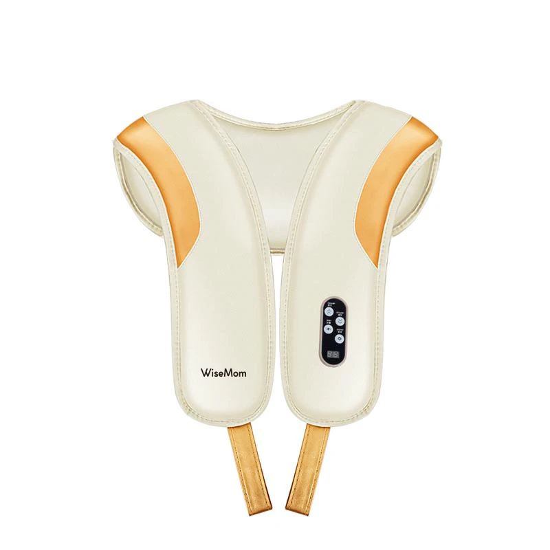 WiseMom Kneading Neck Massager Shiatsu Neck Shoulder Massager with Heat Neck Massager Shiatsu for Muscle Pain Relax