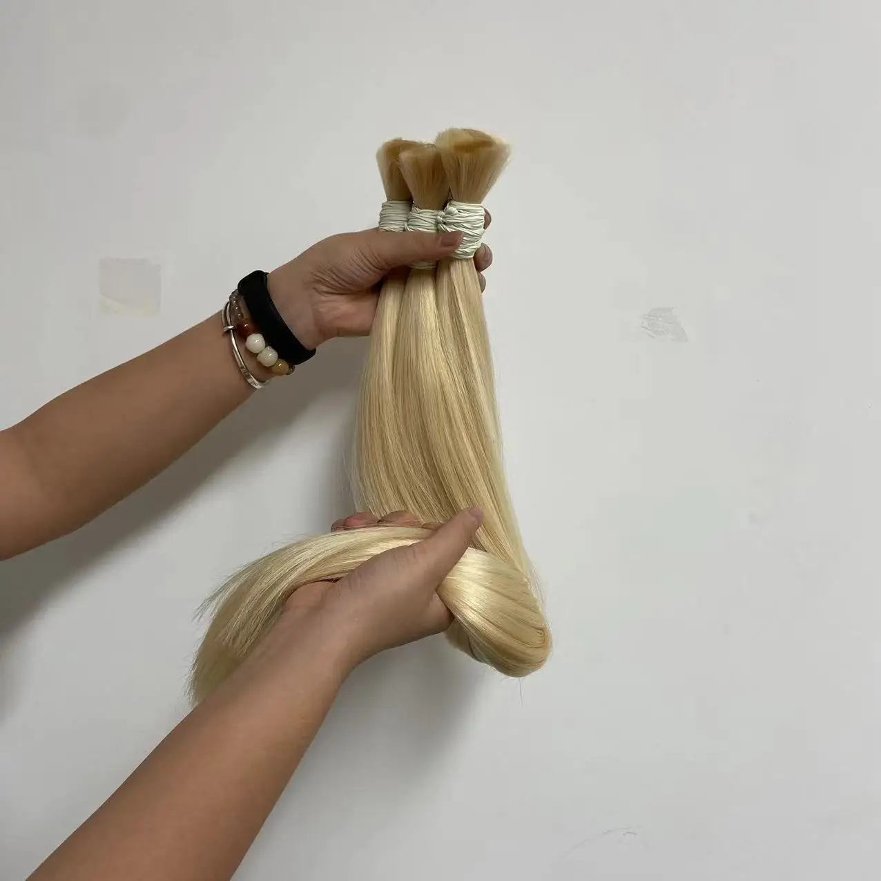 Double Drawn Raw Virgin Cuticle Aligned Human Hair Bundles #613 Blonde Straight Virgin Hair Cabelo