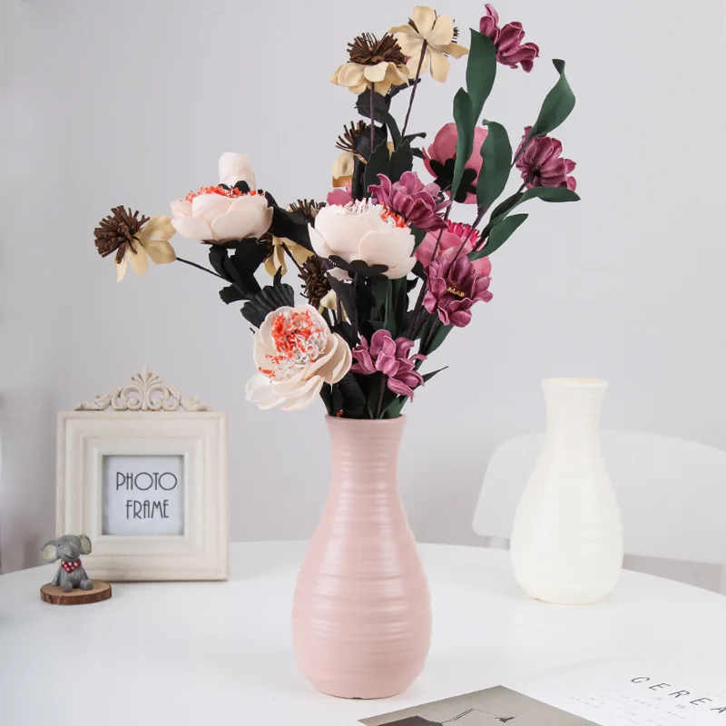 
Nordic Style Plastic Flower Vase For Home Decoration,Creative Restaurant Desktop Flower Vase,Home Flower Arrangement Container 