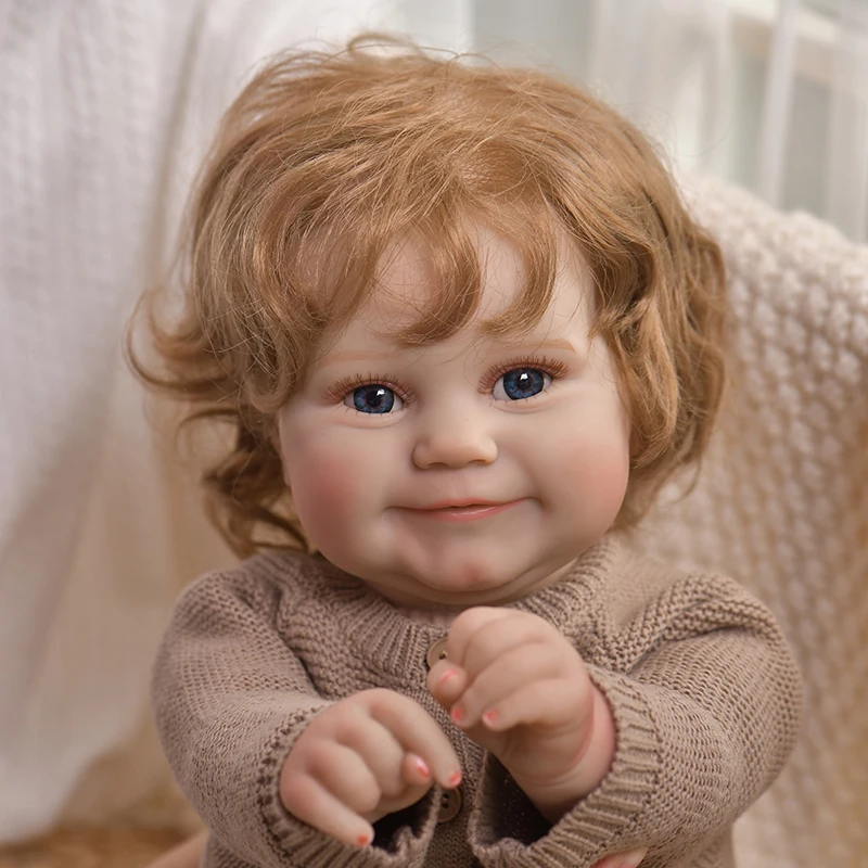 New Design Cute 24 inch Alive Full Body Silicone Newborn Baby Bebe Reborn Complete Silicon Dolls