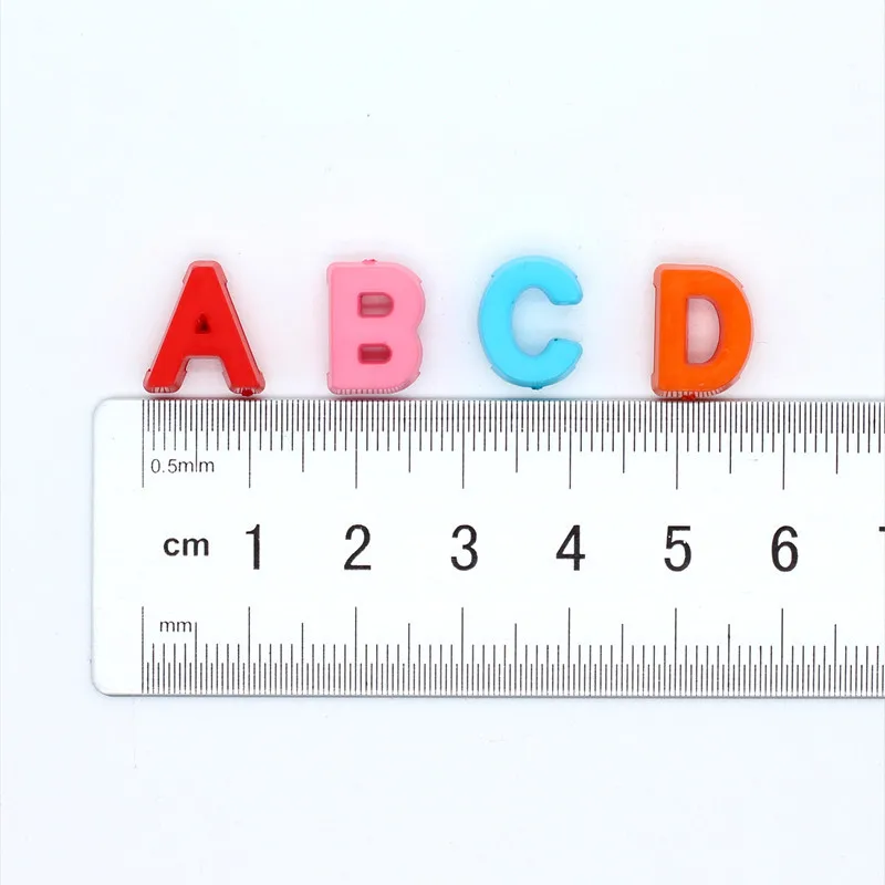 CLASSIC Blue Pink Loose Beads Slide Letter Charm Bracelet Gift Plastic Zircon / with Big Hole Colored Acrylic for Flat Leather