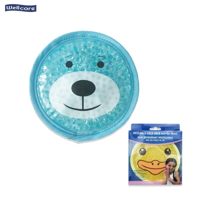 Winter Heat Pack Reusable kids aqua pearls round shaped Reusable cold gel ice pack hand warmer