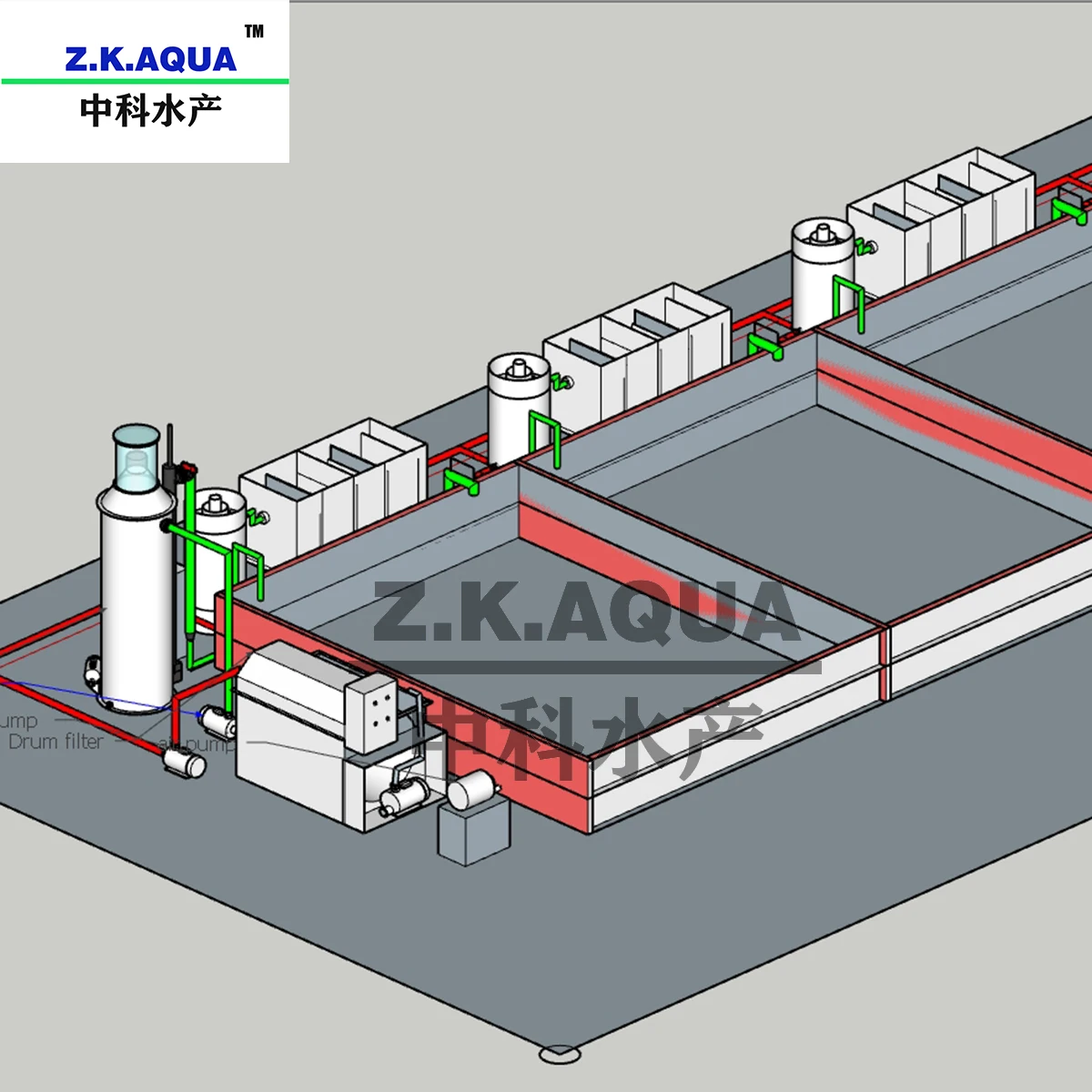 High Quality aquaculture RAS  fish farming system fingerling nursery farm with Quality Assurance
