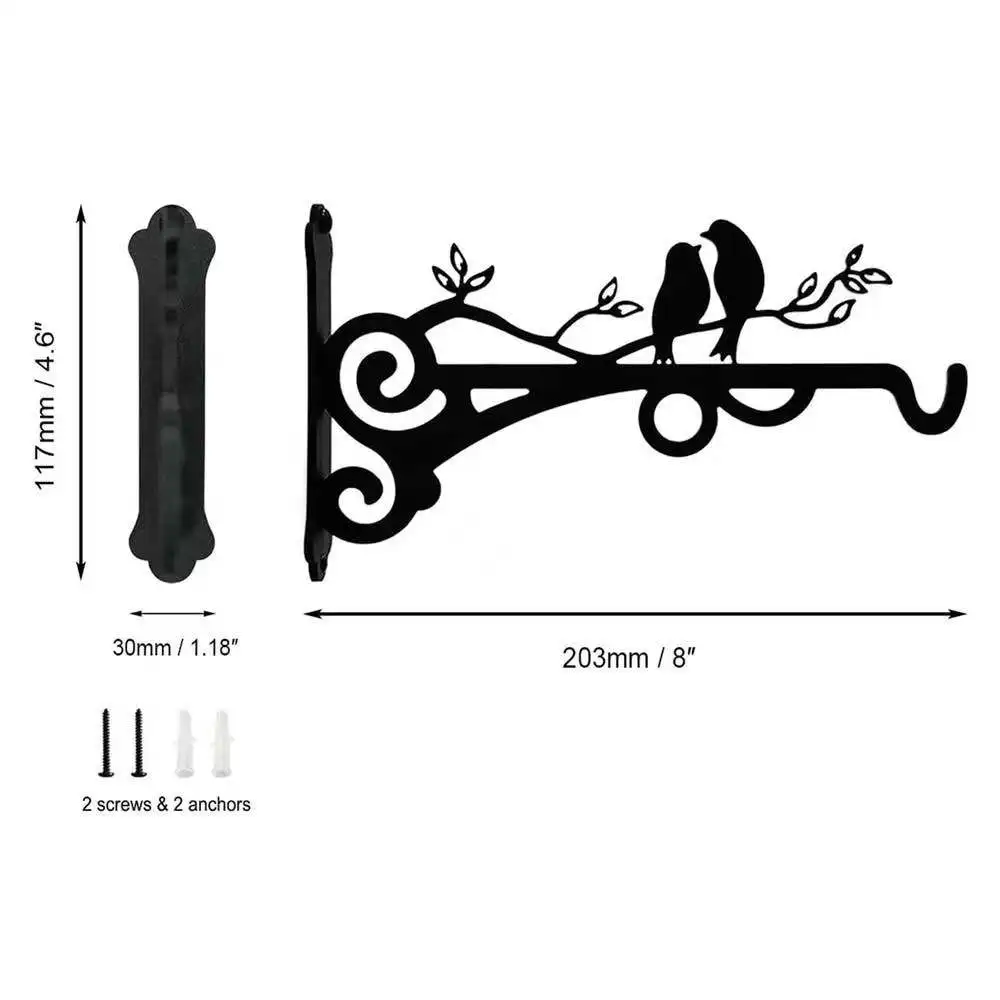 Hanging Plants Bracket  Wall Planter Hooks Flower Pot Bird Feeder Wind Chime Lanterns Hanger for Outdoor Garden