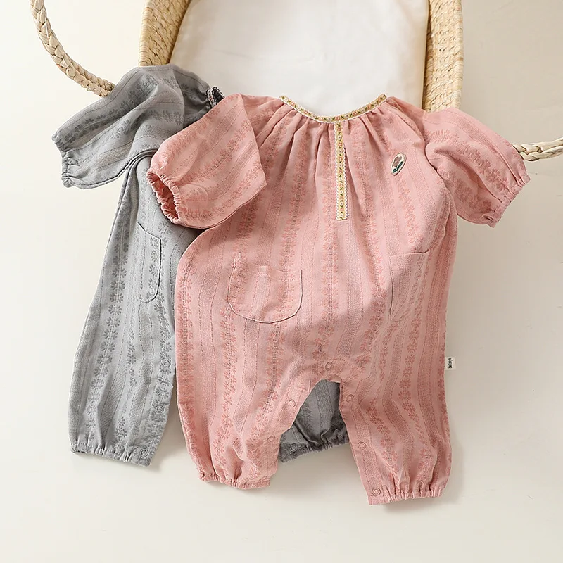 baby jumpsuit 2024 autumn models baby girl jumpsuit sweet little princess baby rompers crawling clothes