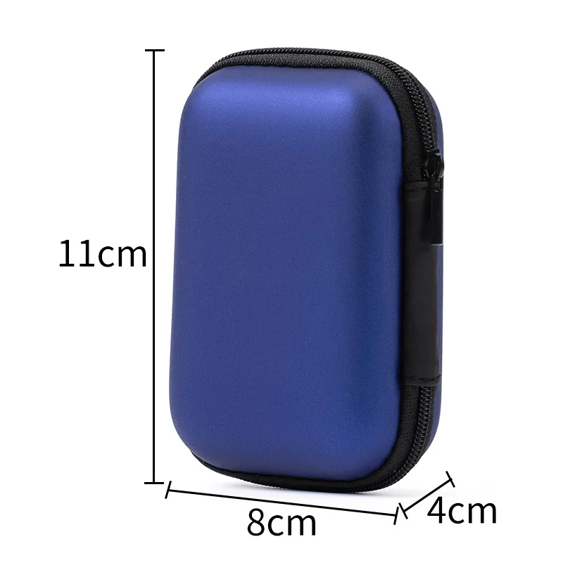 Custom EVA Square Storage Bag for Travel TWS Headphone Mobile Hard Disk Case with Zipper Data Cable Box Portable Hard Drive Case