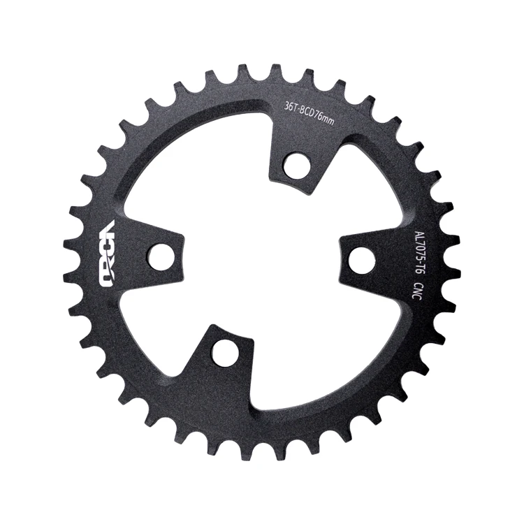 Hot Selling bike chainrings BICYCLE CHAINWHEEL BCD76 chainrings 32t-38t  AL6061 or AL7075