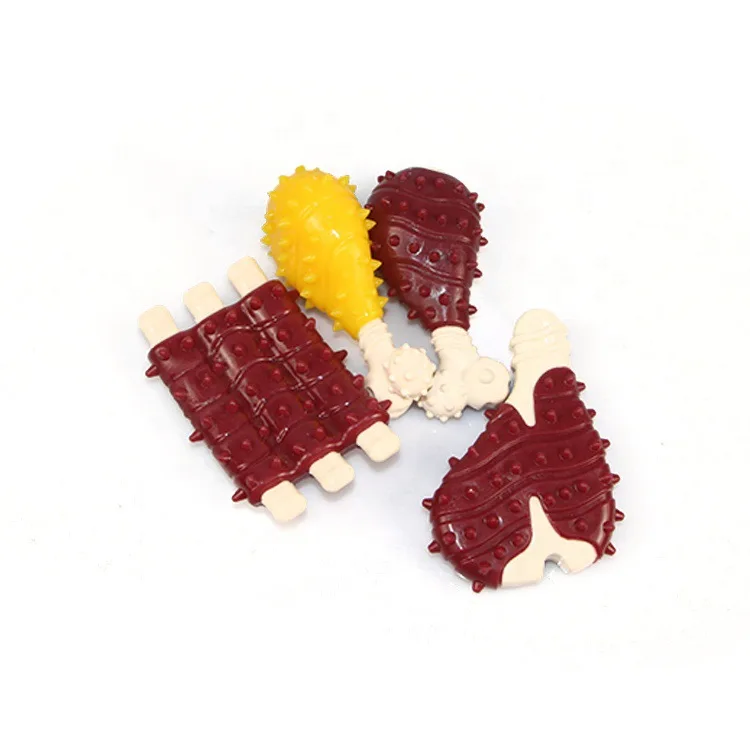 Custom OEM ODM New Design Pet Durable Rubber  teeth cleaning TPR dog pet toy puppy chew bones toys TPR dog chew toys