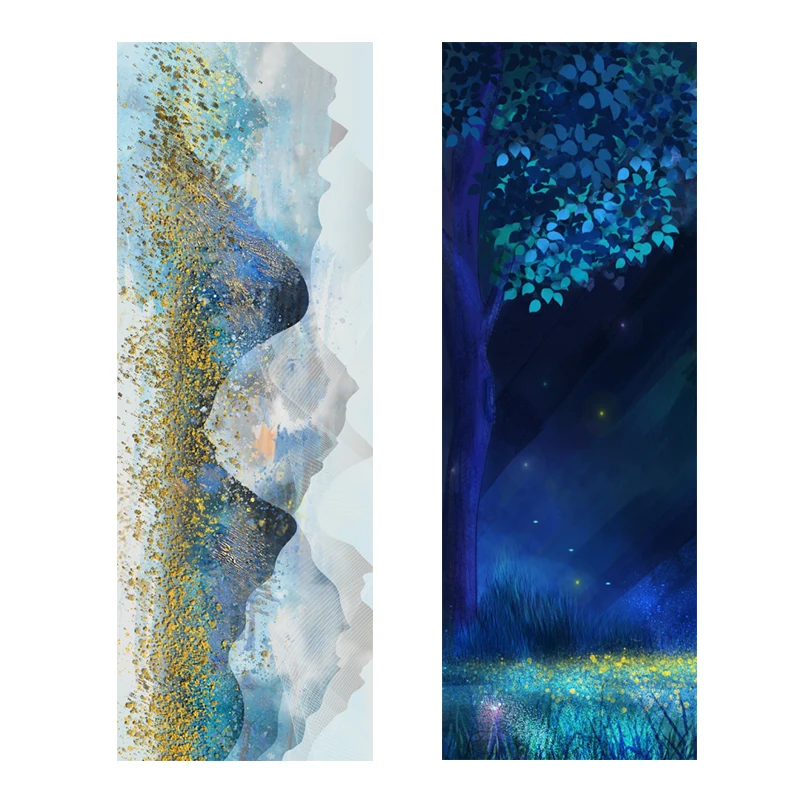 Natural Rubber And Suede Fold Print Personalized Custom Yoga Mats