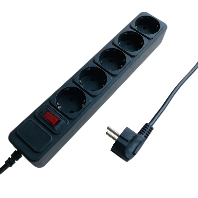 230V~250V for Russia, Kazakhstan, Ukraine market hot sale 5 way simple European type electrical socket surge protector
