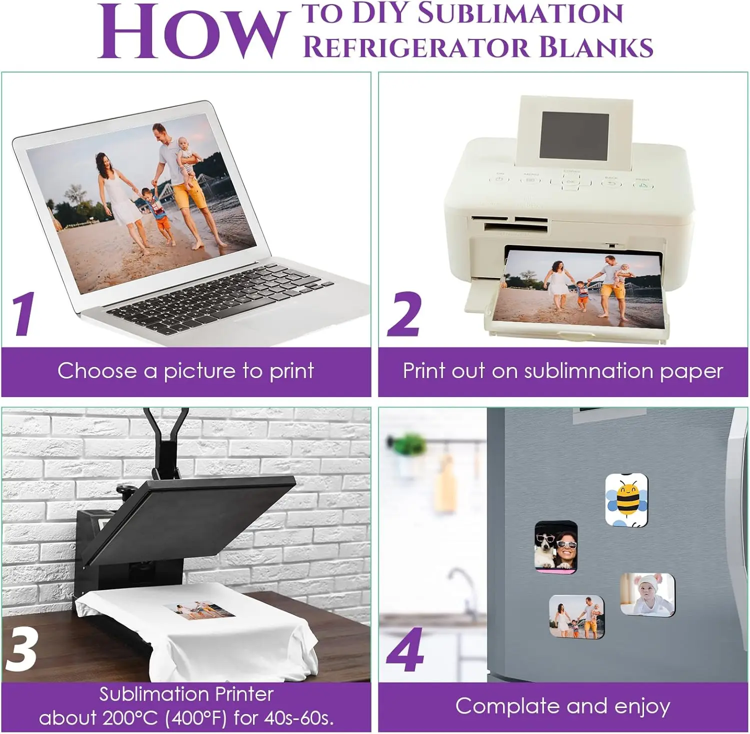 Sublimation Magnet Blanks Sublimation Blank Refrigerator Magnets  Rectangle Fridge Magnets for Decoration