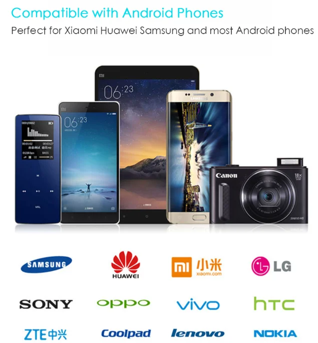 
1M Android Micro USB Cable Nylon Braided Fast Charging Data Charger V8 