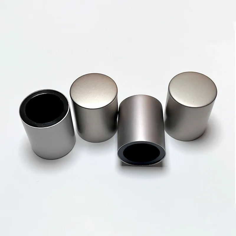 Luxury Perfume Bottle Cover Lid Custom Metal Alumite PP Perfume Bottle Magnetic Cap With Logo