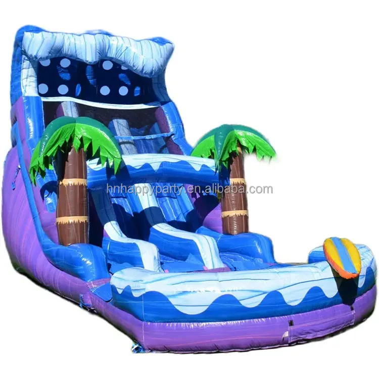 Наружная Коммерческая мраморная двойная горка надувная водная горка с бассейном для продажи