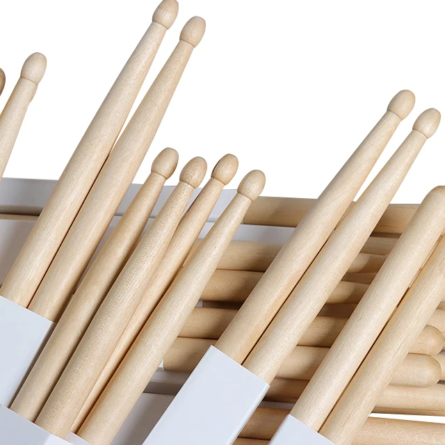 Chinese Custom Logo Wholesale Price 5A 7A Maple Wooden Drum Sticks Drumsticks For Beginner