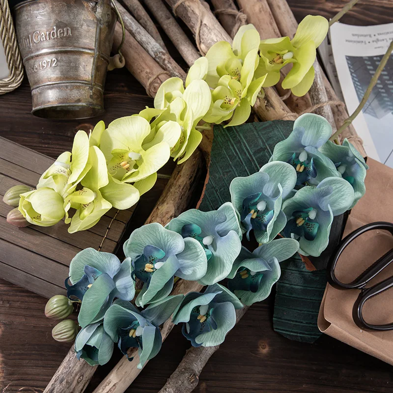 Customizable Color Faux Plants Artificial Flowers Real Touch Phalaenopsis Orchid For Home Decorative Manufacture