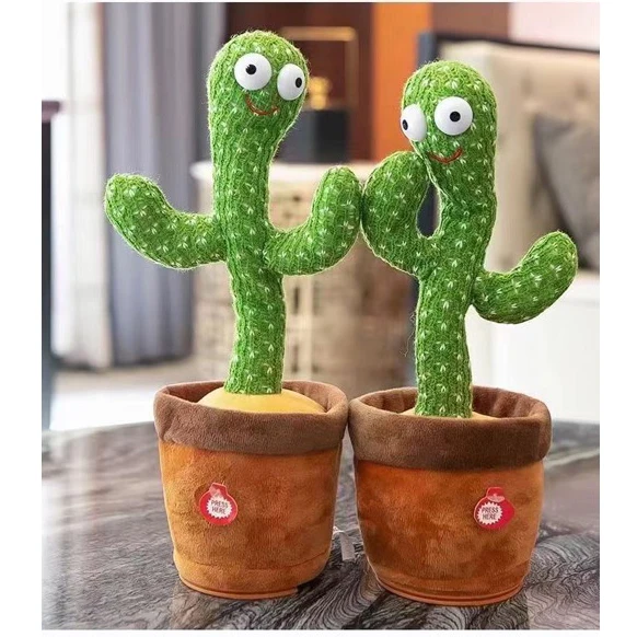 Top selling custom electronic shake plush Dancing singing Talking Cactus Toy 100 songs  7 styles