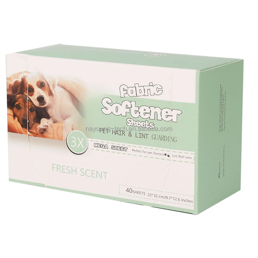 Eco-friendly Fresh Scent Laundry Detergent Dryer Sheets Low MOQ Best Soften Clothes Fabric Softener Sheets