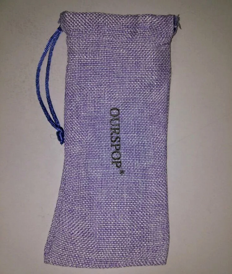 Wholesale Customize Drawstring Linen Sunglasses Bag