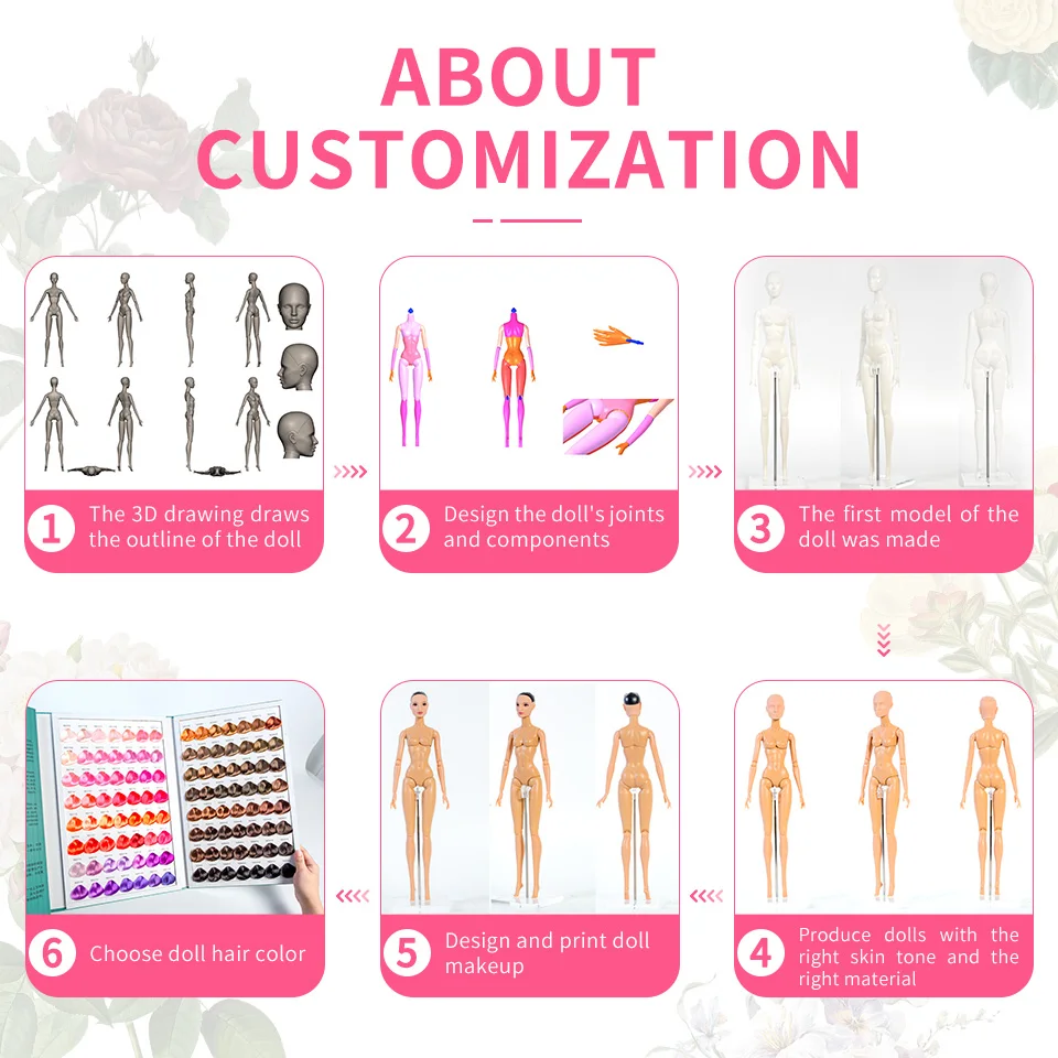 Factory Wholesale High Quality Fashion Plastic 60cm Princess Doll Multi-jointed Movable Doll
