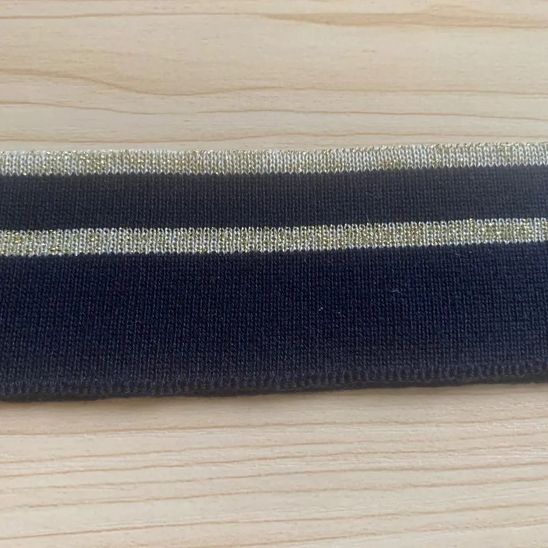 Customized rib knit stripe knit rib collar knit fabric 1x1 rib knit fabric