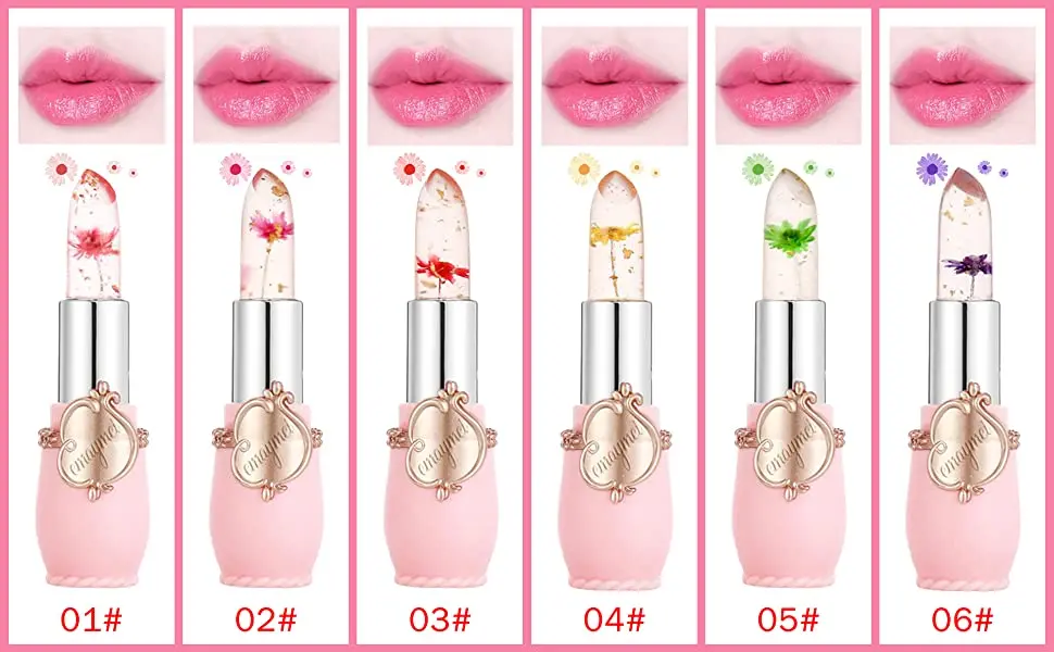 Flower nude matte lipstick transparent lip balm discolor lip stick rossetto opaco nudo waterproof jelly crystal lipstick
