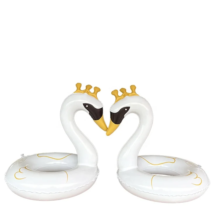 High Quality PVC Inflatable Swim Ring Swan Pool Float Beach Animal Shape Swimming Ring For Children Best Gifts