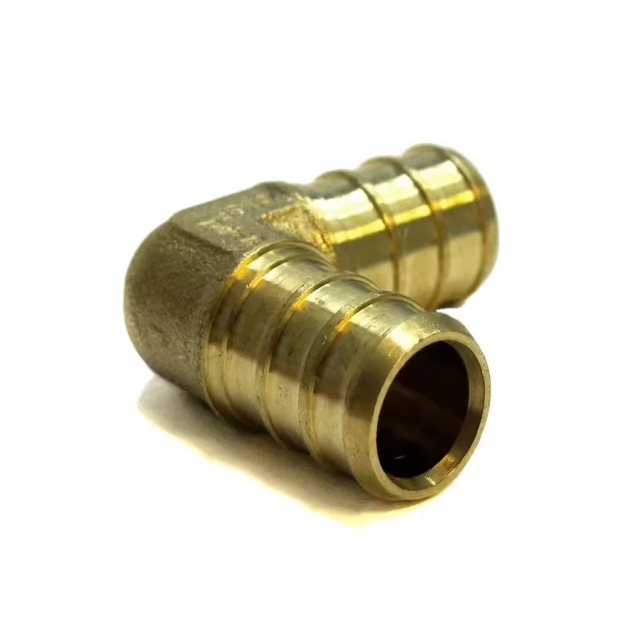 Green Valve High Quality 1/2'x1/2' Elbow Pipe Fitting Brass Crimp 90 degree Elbow for Gas and Water Plumbing