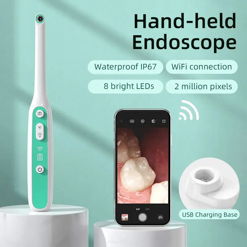 Teeth Inspection Diagnostic Tool Intraoral Dental Wifi Oral Endoscope Camera for iPhone Android