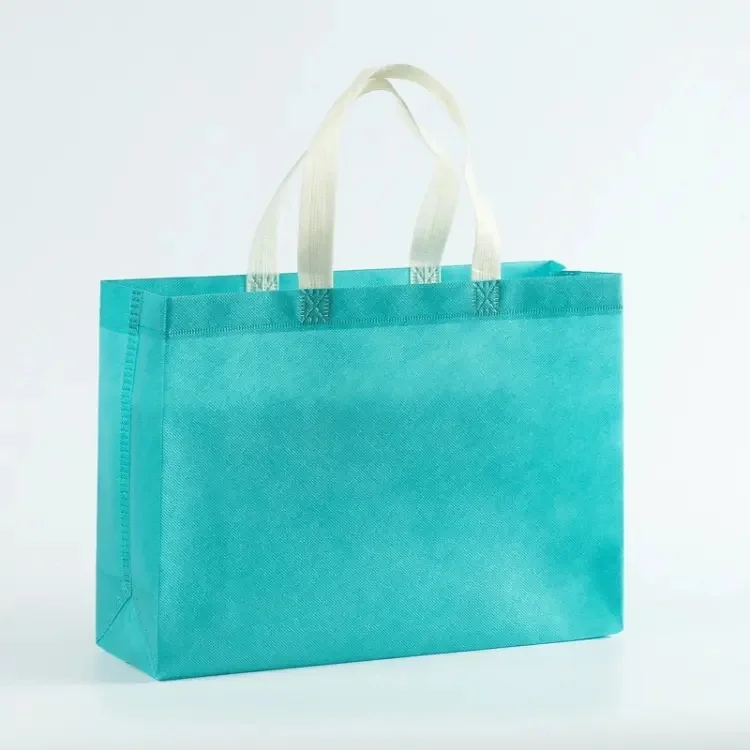 Laminated Color Non-Woven Advertising Handbag Reusable Grocery Gift Bag Nonwoven Bagnonwoven Bags