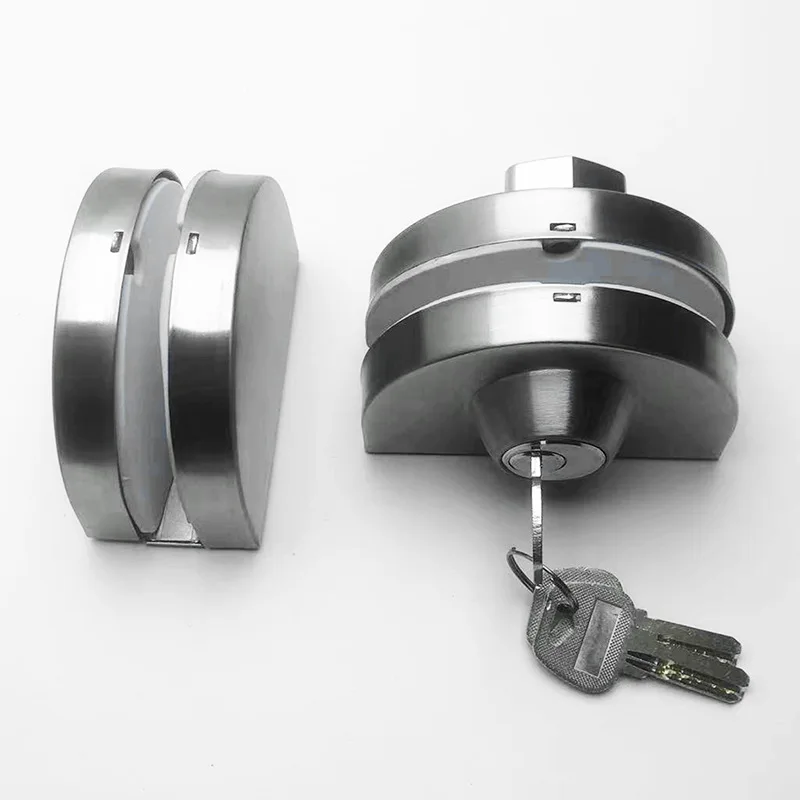 Multiple types glass door half-round lock stainless steel frameless glass door central lock hardware for office hotel bathroom