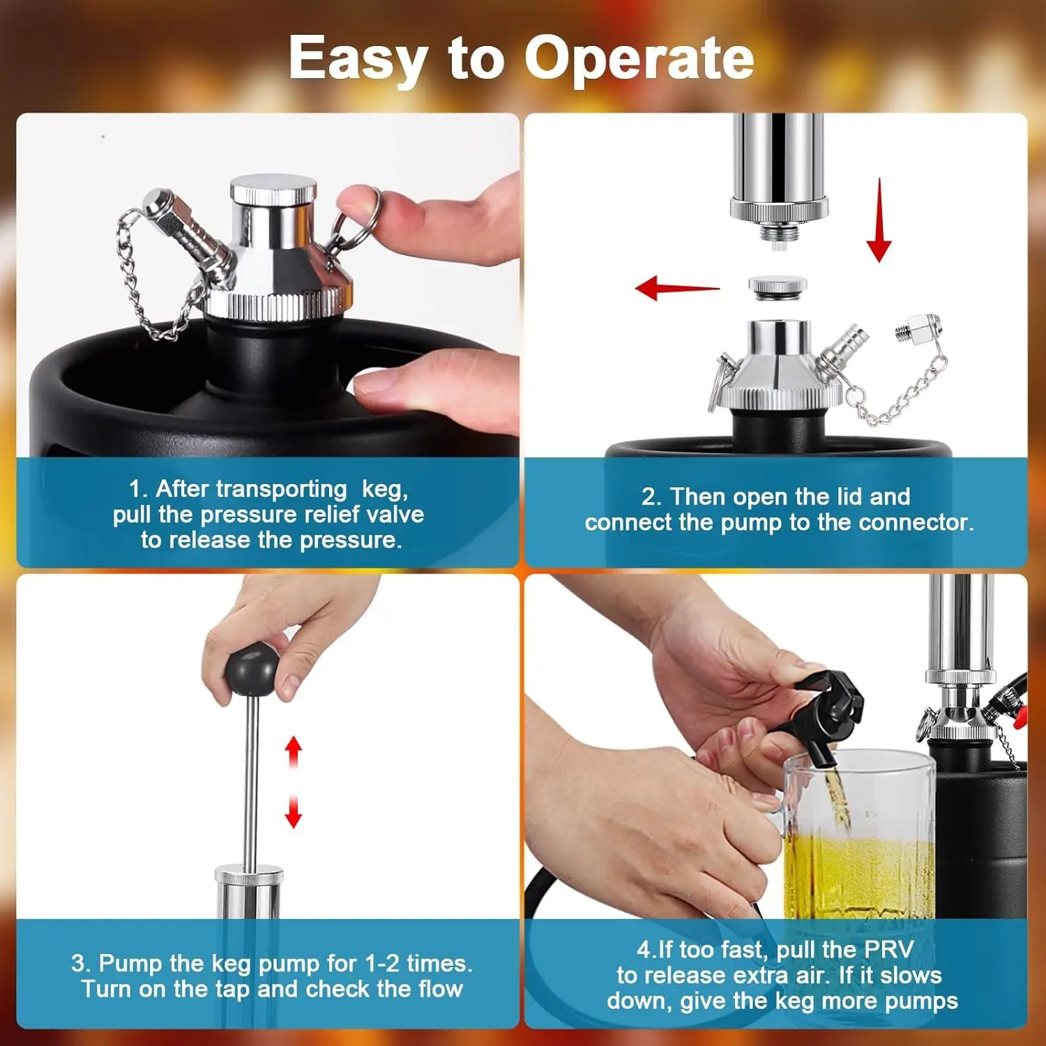 Новейший 4-дюймовый мини-насос для бочонка и кран пикника