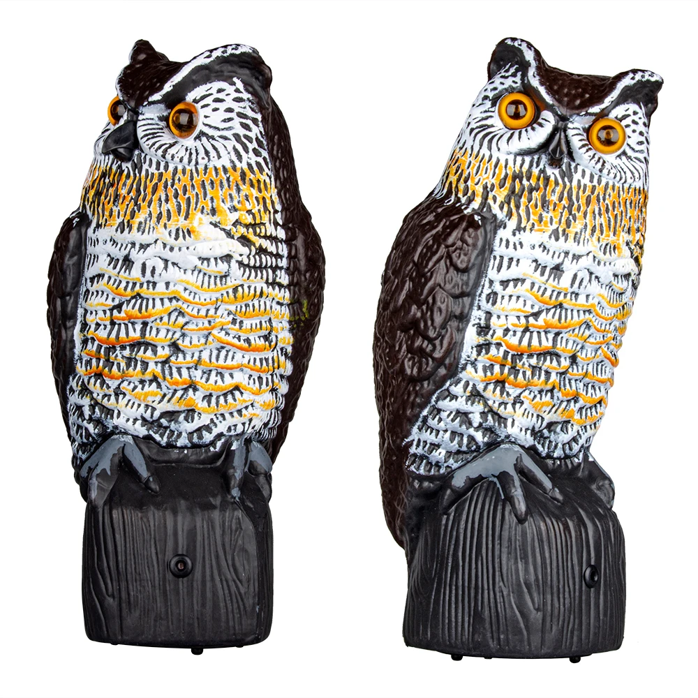 NBBX Simulation Owl Plastic Owl Outdoor Garden Yard Simulation Owl Artificial Bird Scarer Repellent Pest Control Crow