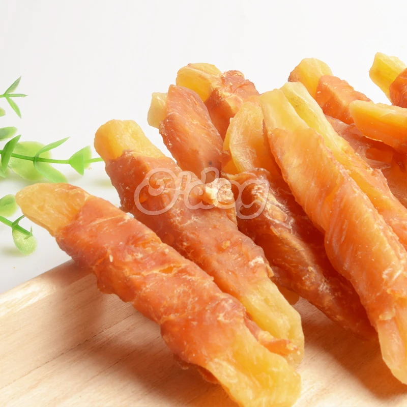 Promotion Cheap lovely chicken and sweet potato food dog snack for game rewards