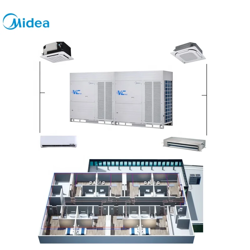 Midea smart airconditioner 48ton cooling only vrf vrv system heat pump central air conditioning vrv air conditioner