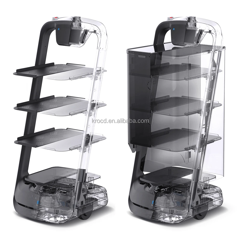 Krocd Food Delivery Robot Commercial Robots Smart Robotic Catering Service Waiter Hotel Coffee Shop Self Service Equipment