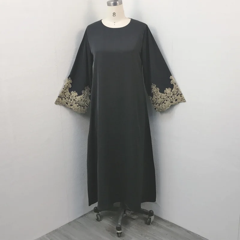 Muslim Ladies Middle East Dubai Hui Embroidered Robe Fashion Long Skirt Dress