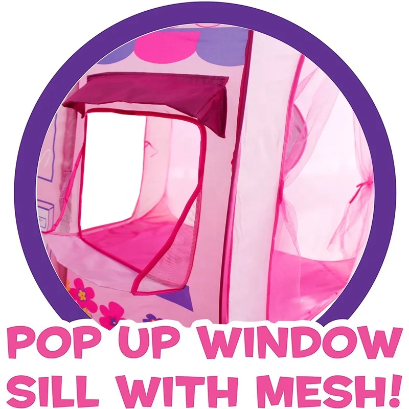 Pop up with Mesh Tent Outdoor Girls Playing Magic Dressing Castle Tent