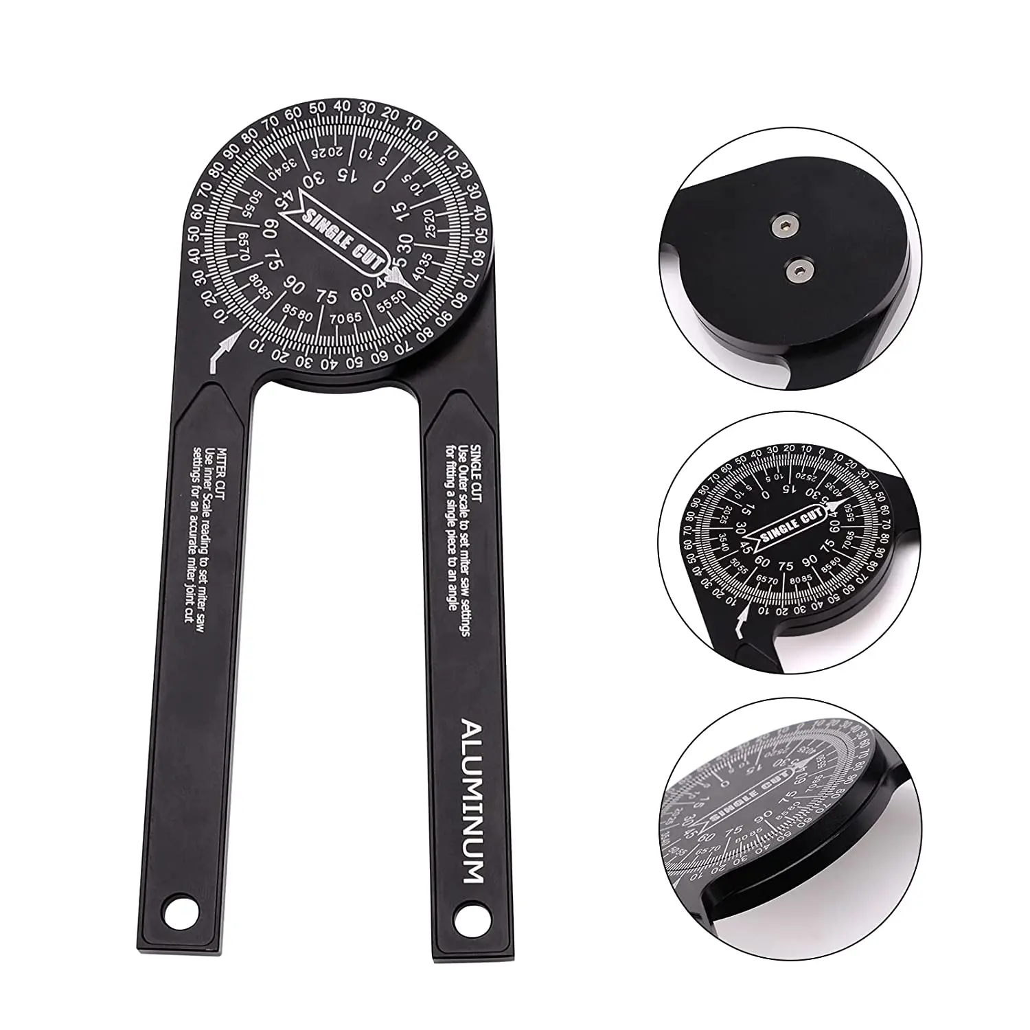 Hot sale Miter Saw Protractor Aluminum Alloy Angle Finder Level Meter Miter Gauge Protractor