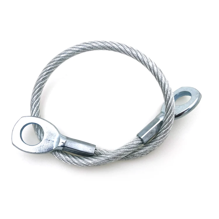Safty Stainless Steel Wire Rope Swage Fittings Slings With Eyelet Terminal 45 Degree