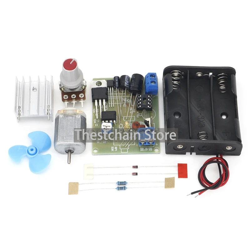 NE555 Motor Speed Regulation Kit Maker DIY Teaching Electronic Manufacturing Technology Test Assembly Training Welding