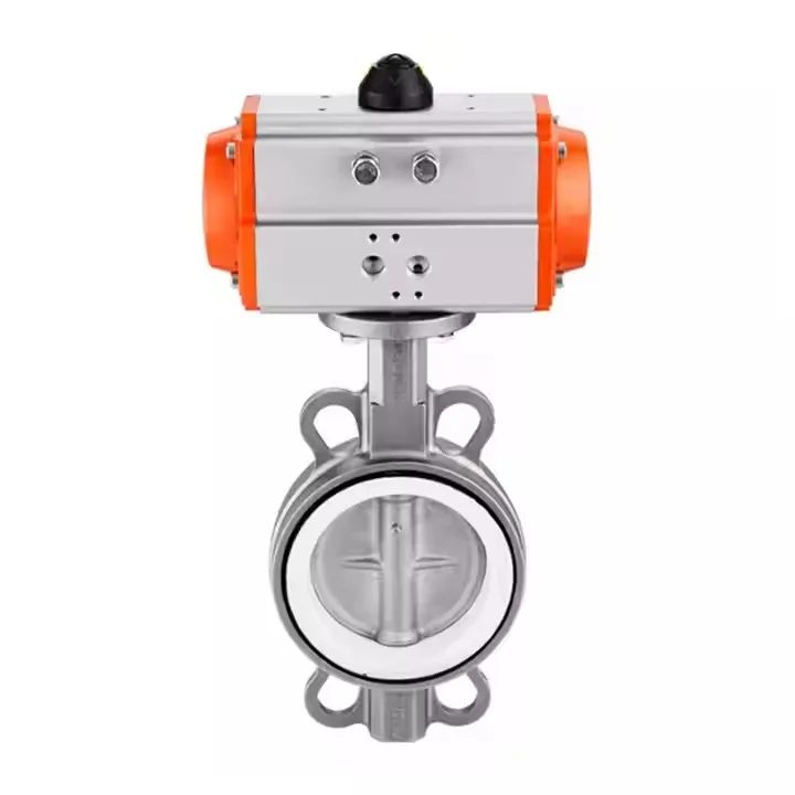30years factory manufacture valve butterfly cast iron metal seated wafer pneumatic butterfly valve