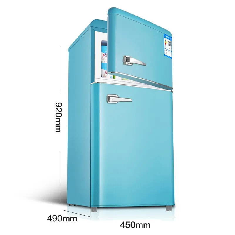Retro refrigerator freezer retro style refrigerator portable small fridge